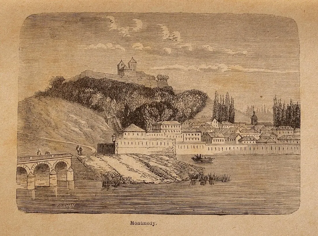 Gravure ancienne de la citadelle de Montmédy
